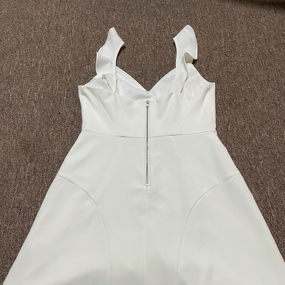 White Ruffle Detail Dress - Picture 4 of 6